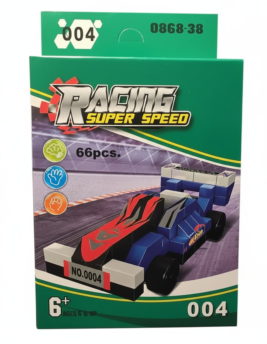 Race Car Building Blocks Set