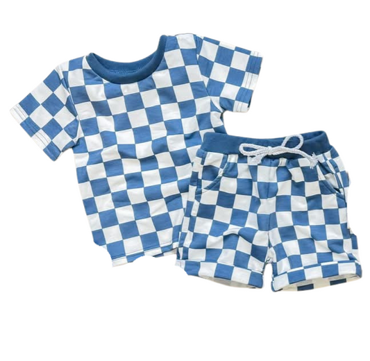 Rad Kid Blue Checkered Set