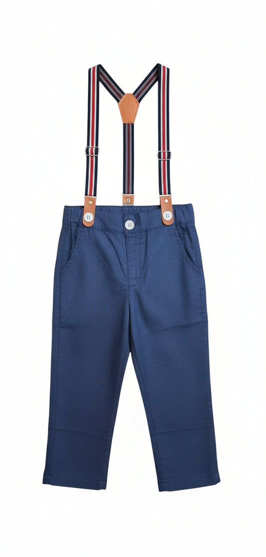 Classic Navy Suspender Trousers