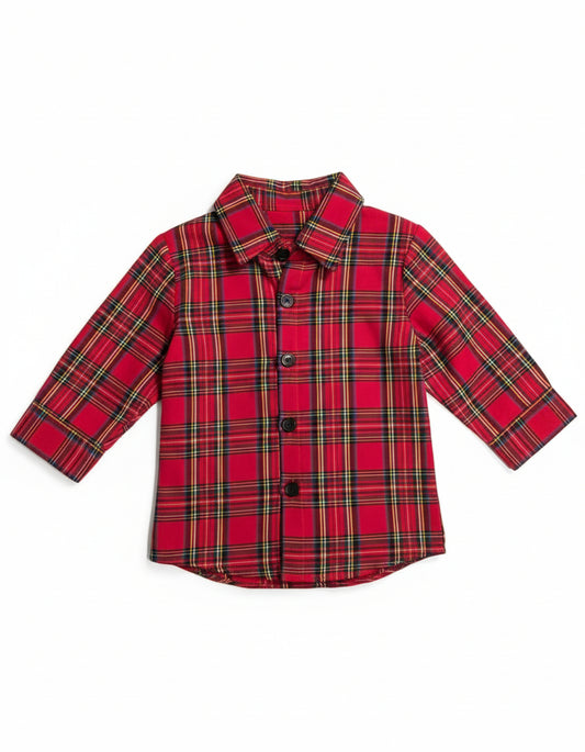 Merry Plaid Button-Down