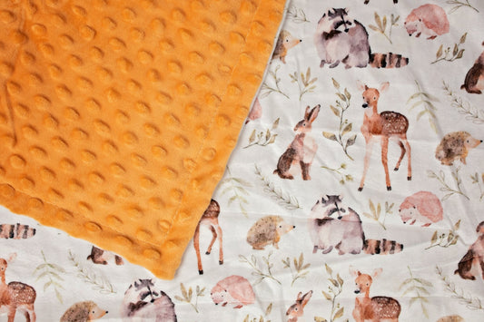 Forest Friends/ Minky Baby Blanket